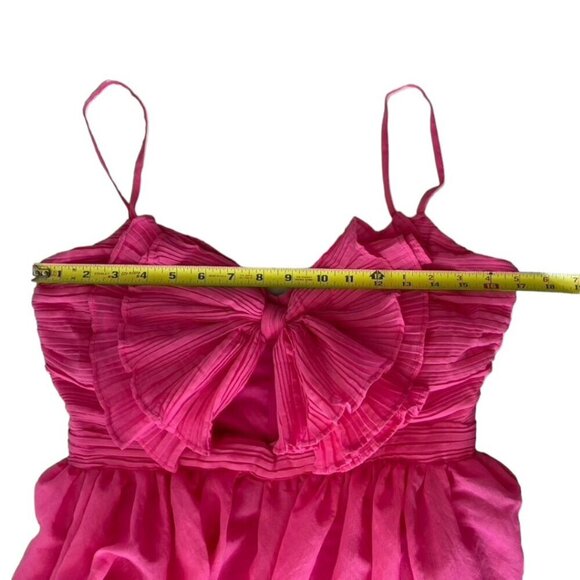 Sofie the Label pink front bow cut out ruffled dress - Picture 10 of 11